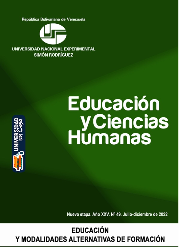 					Ver Vol. 49 Núm. 49 (2022): EDUCACIÓN Y MODALIDADES ALTERNATIVAS DE FORMACIÓN
				